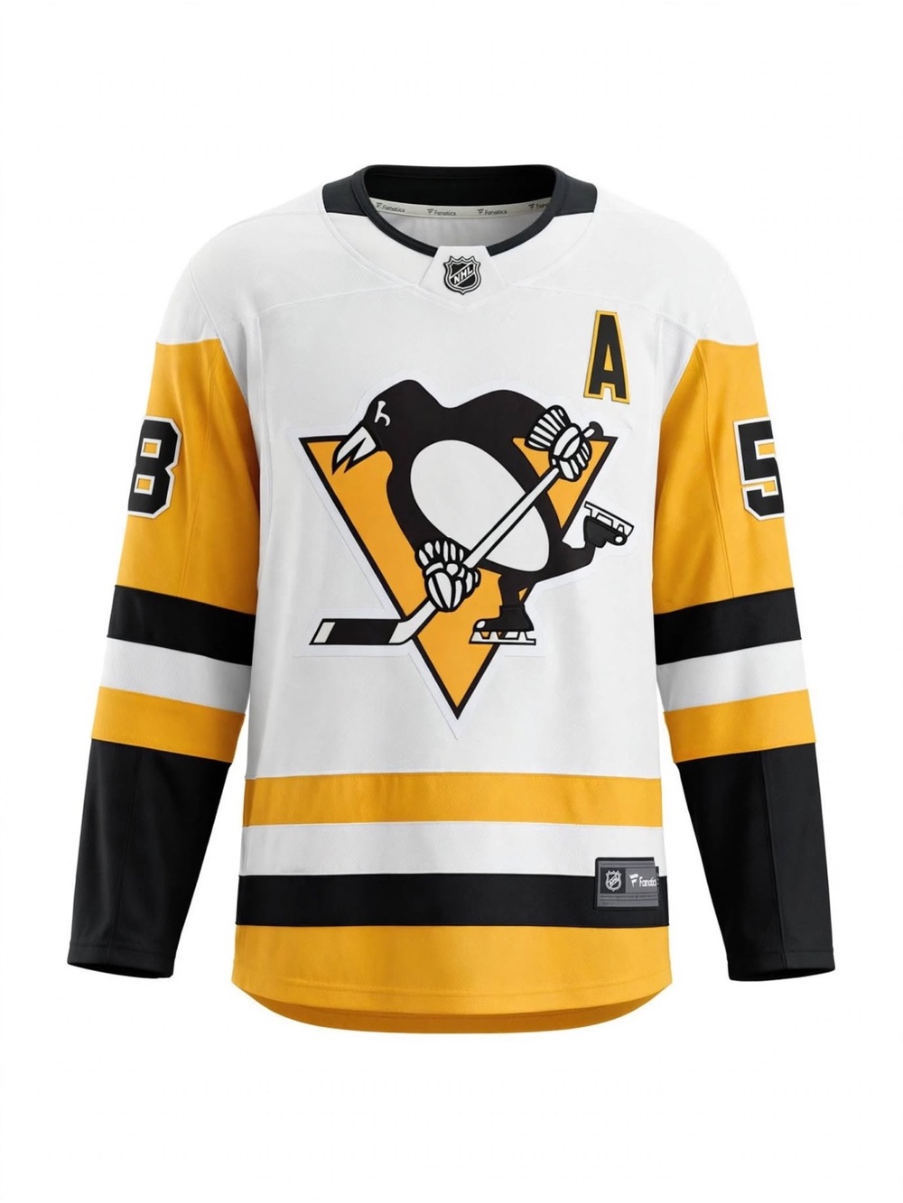 Fanatics Pittsburgh Penguins Men's White Breakaway Jersey Size LG